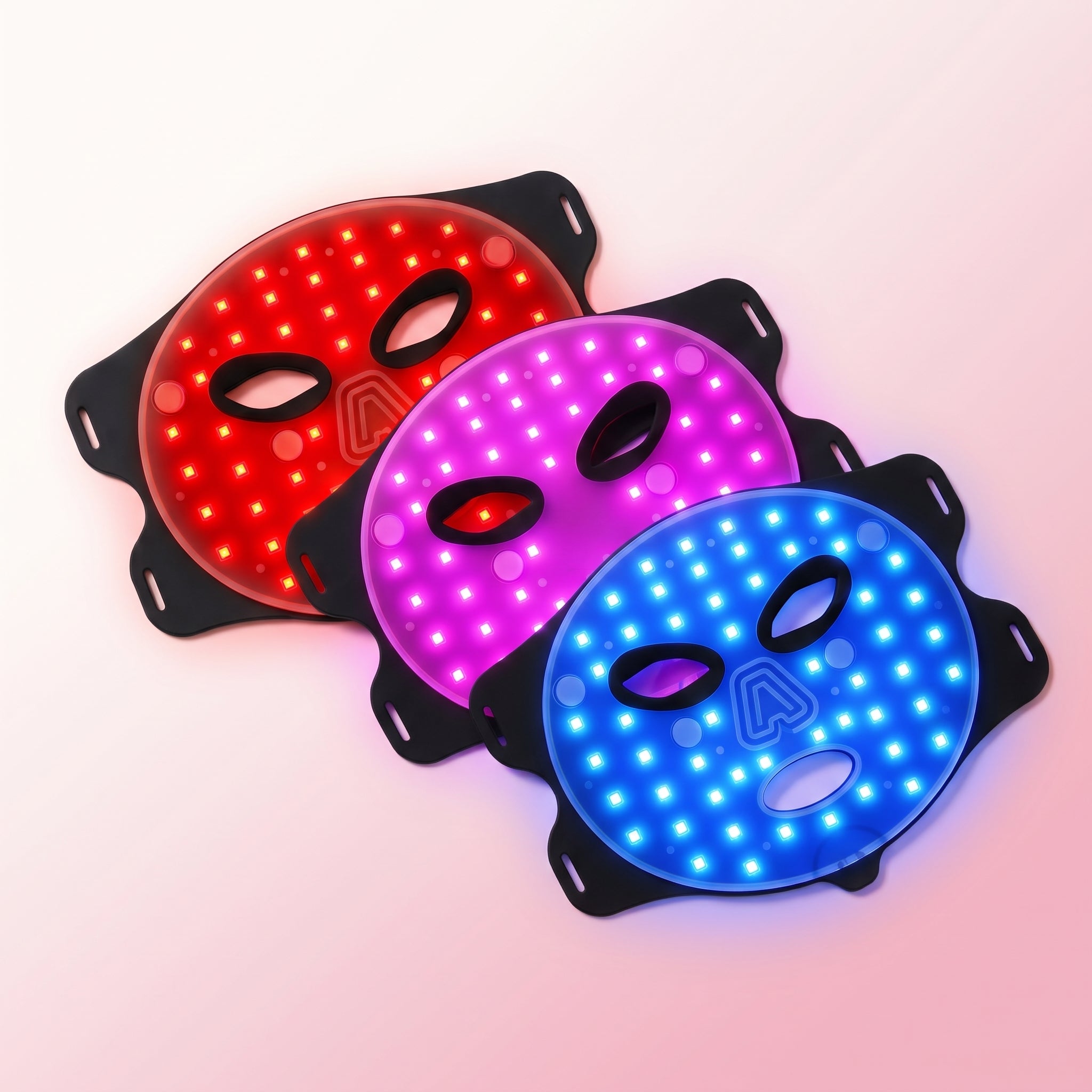 The four light modes of the Lumina Pro LED mask